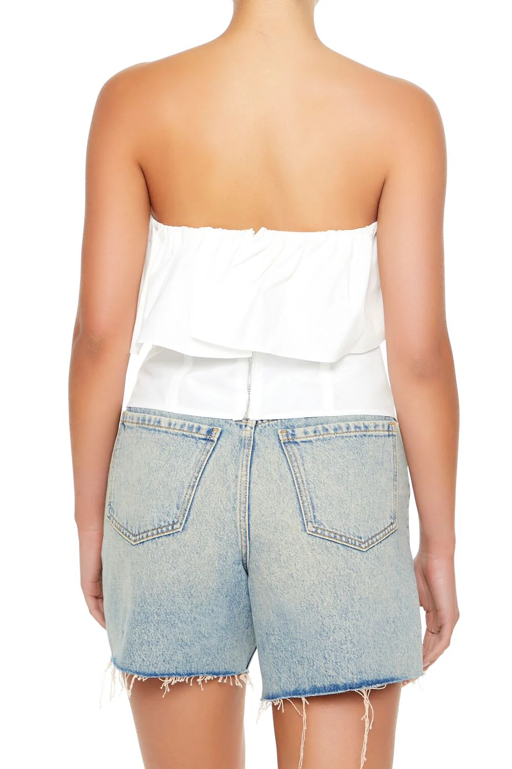 Poplin Flounce Tube Top - Image 3