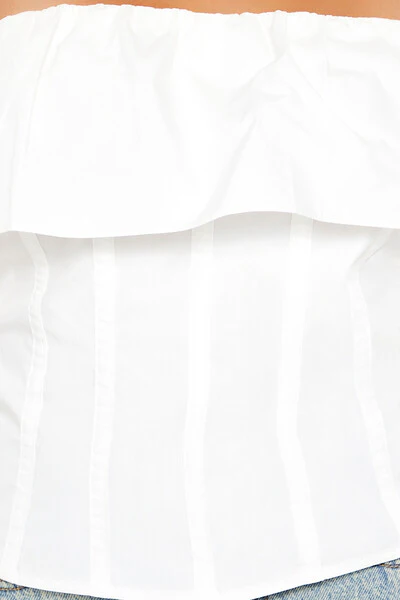 Poplin Flounce Tube Top - Image 5