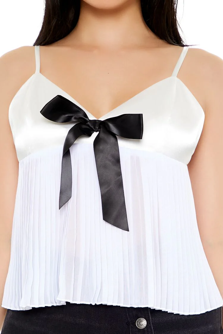 Satin Bow Flounce Cami - Image 3