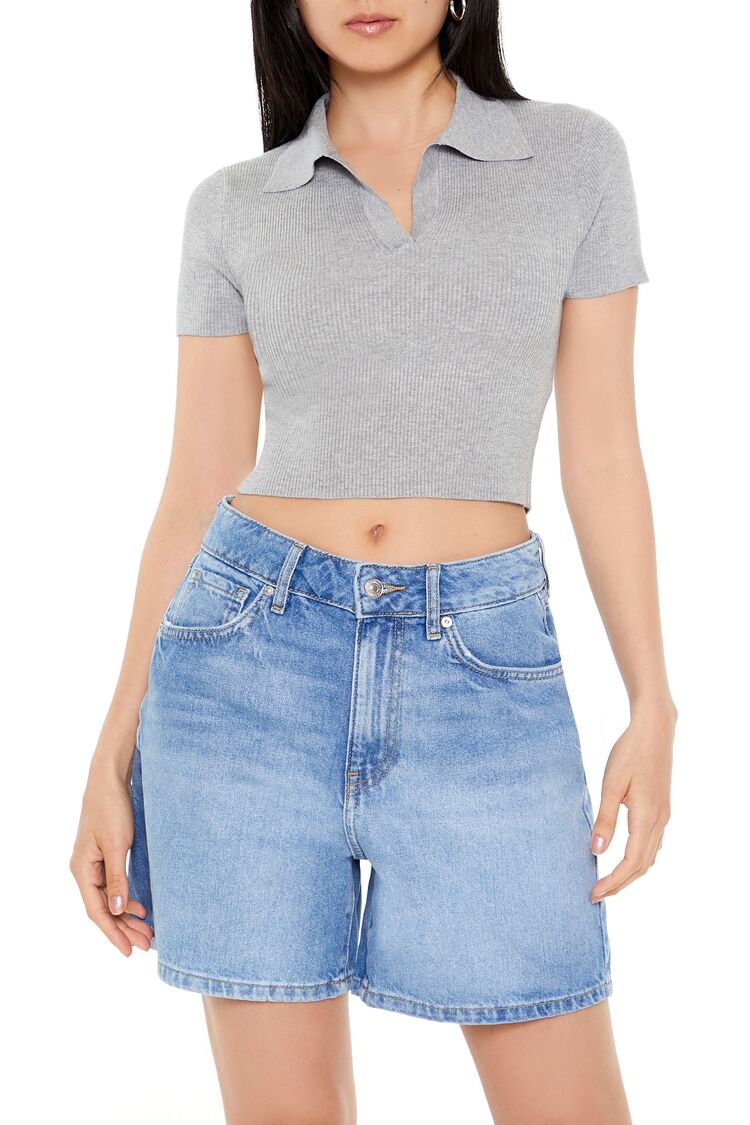 Ribbed Sweater-Knit Crop Top - Image 11