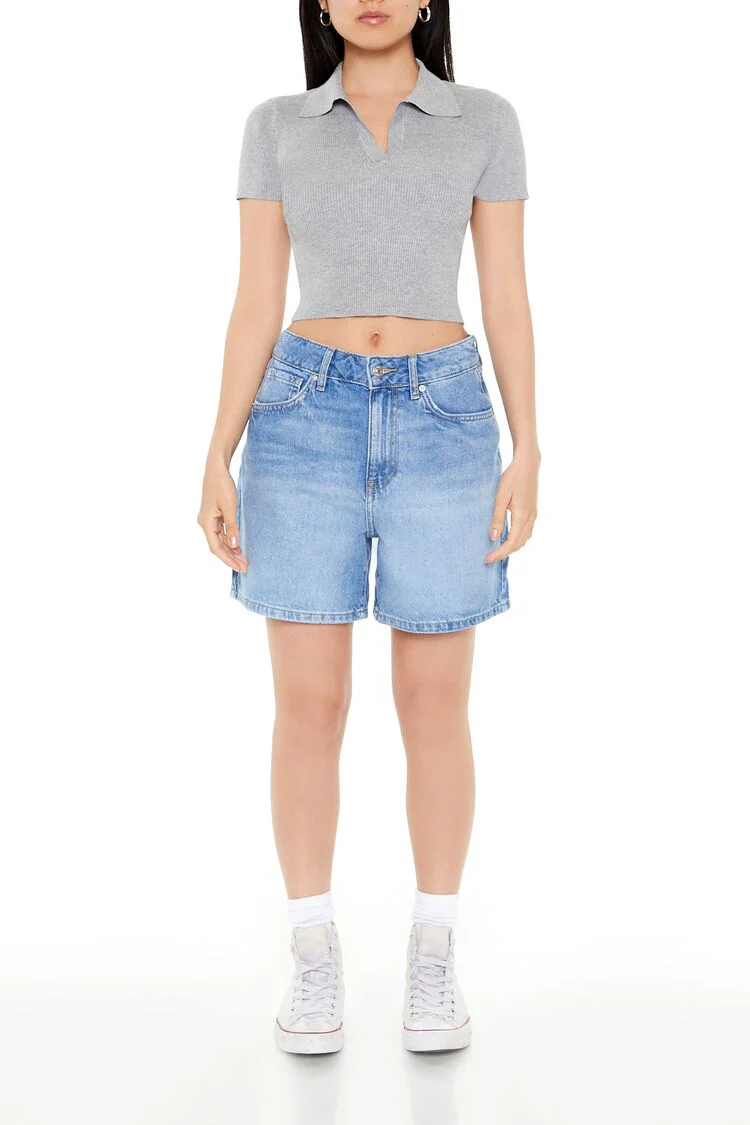 Ribbed Sweater-Knit Crop Top - Image 12