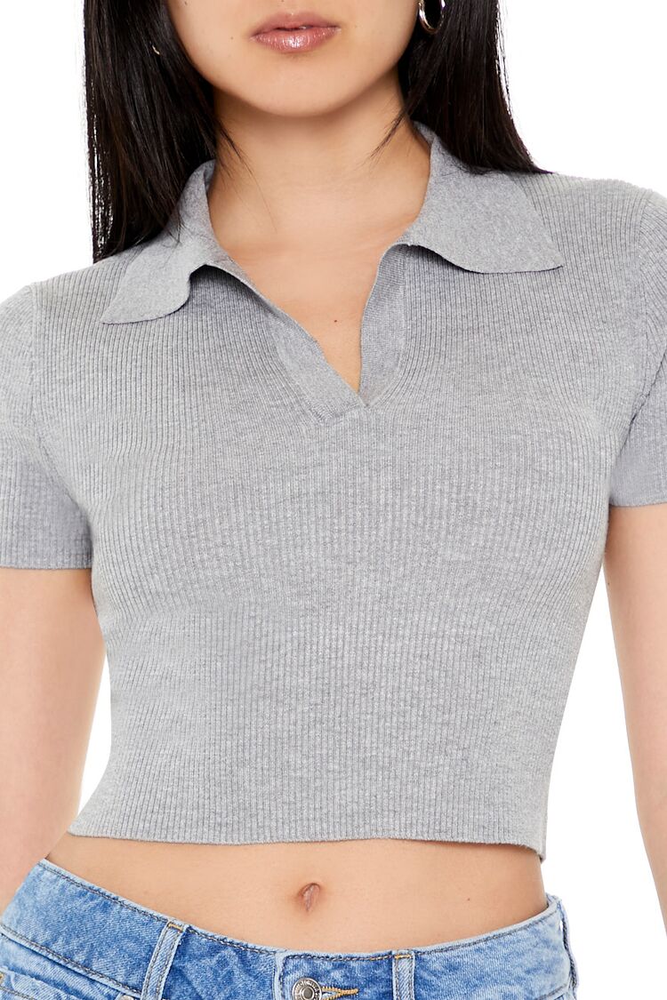 Ribbed Sweater-Knit Crop Top - Image 13