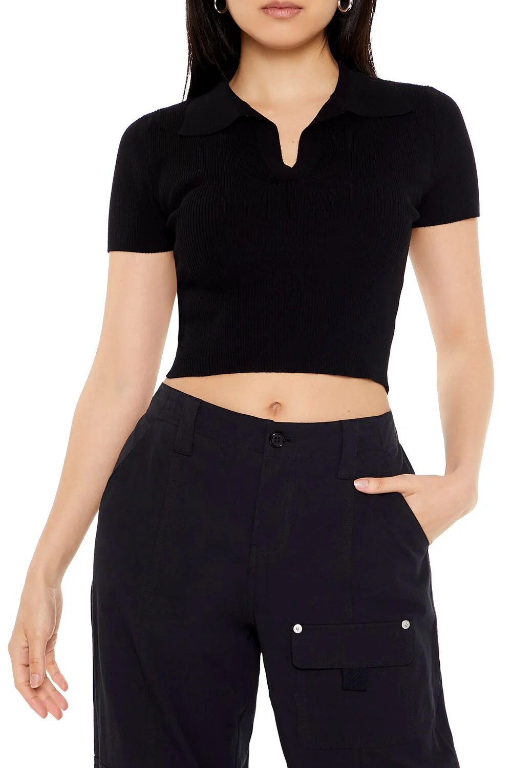 Ribbed Sweater-Knit Crop Top - Image 21