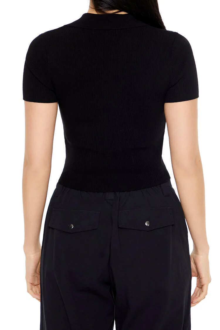 Ribbed Sweater-Knit Crop Top - Image 23