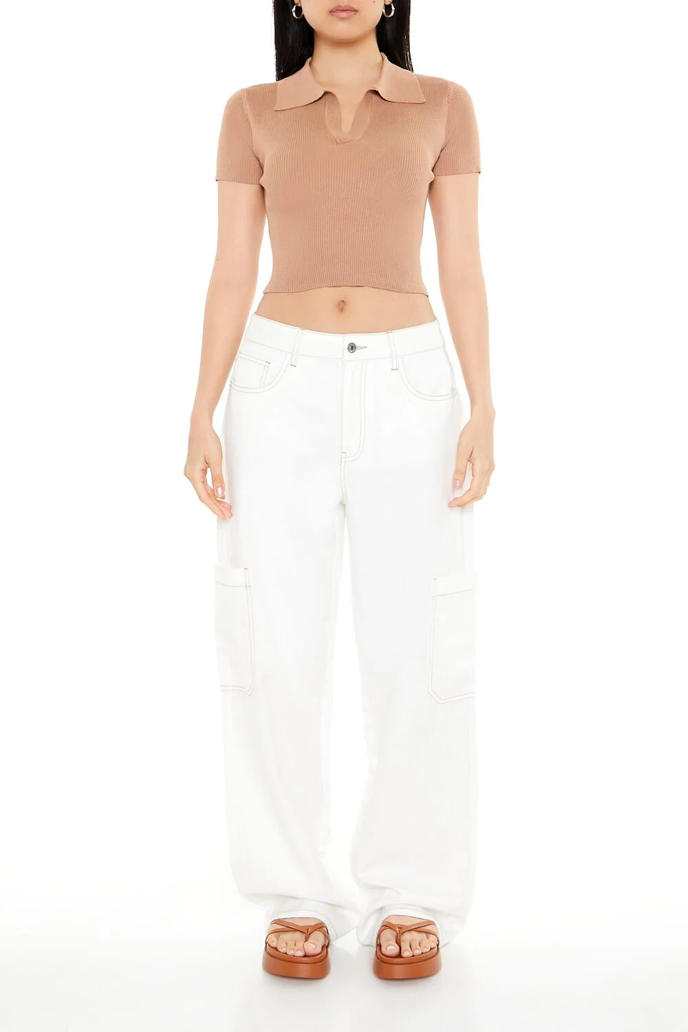 Ribbed Sweater-Knit Crop Top - Image 9