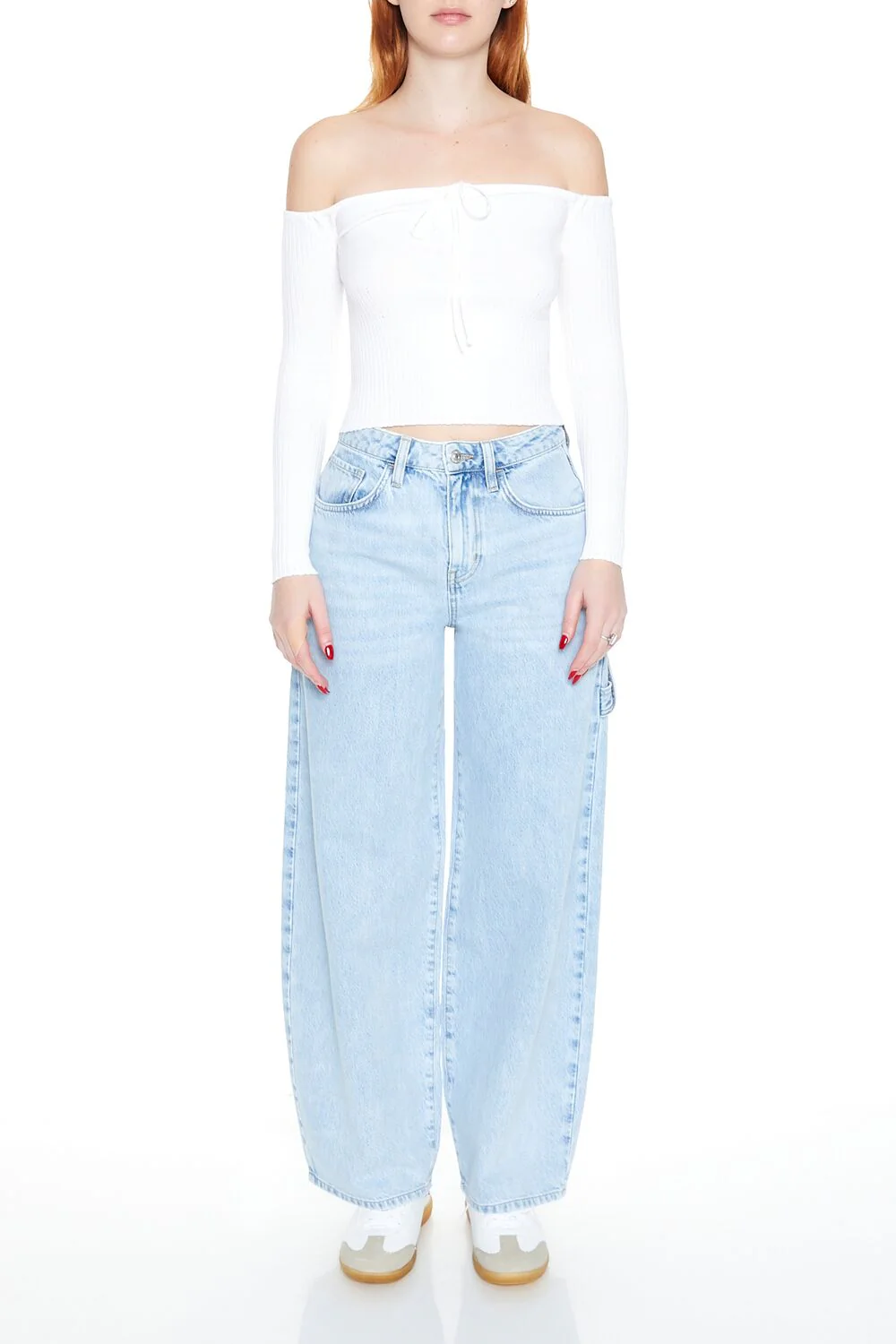Off-the-Shoulder Sweater-Knit Top - Image 2
