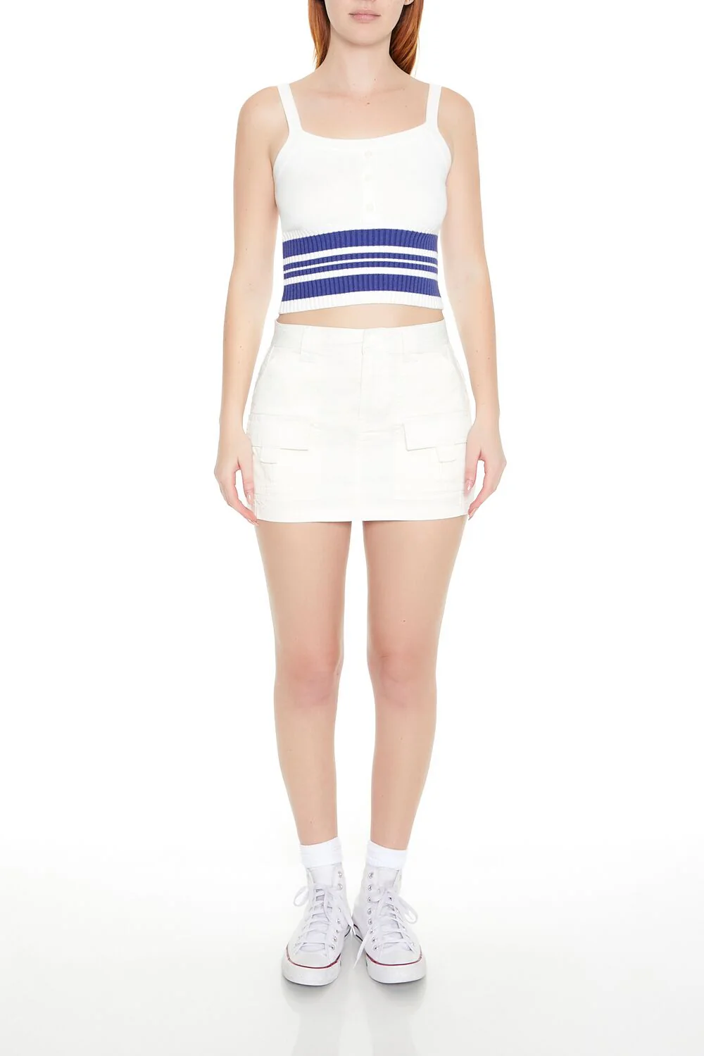 Striped Sweater-Knit Tank Top - Image 2