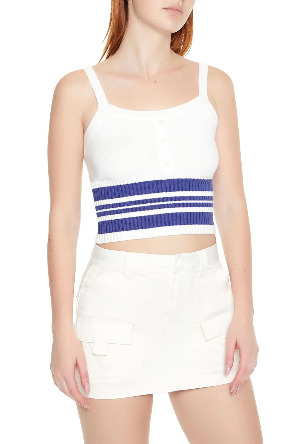 Striped Sweater-Knit Tank Top - Image 4