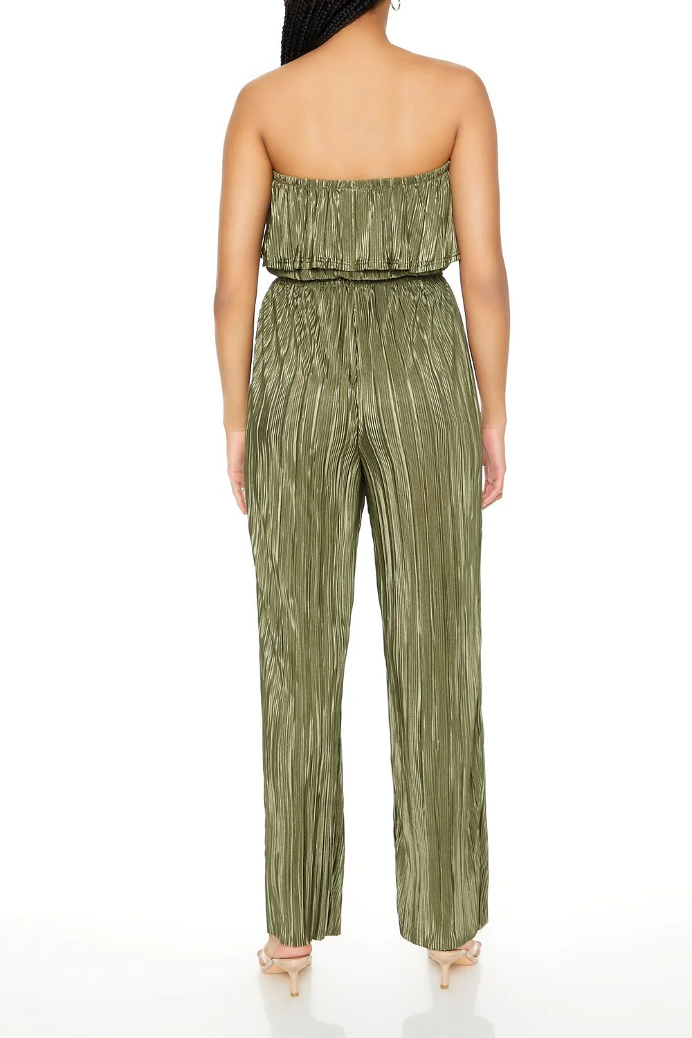 Strapless Plisse Flounce Jumpsuit - Image 3