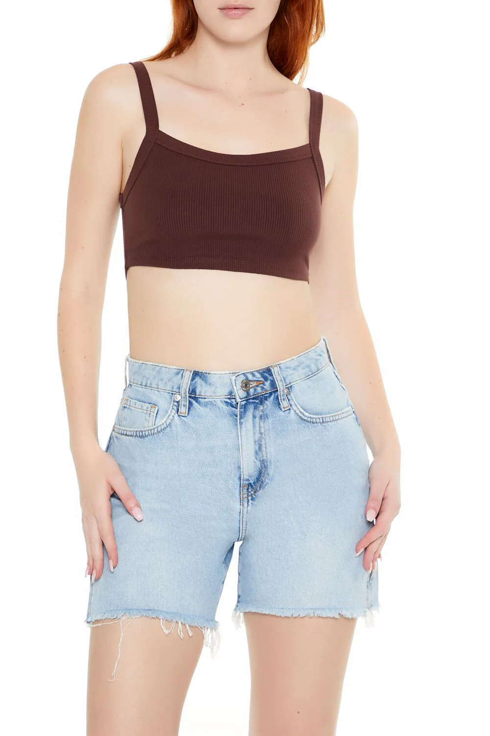 Rib-Knit Cropped Cami - Image 21