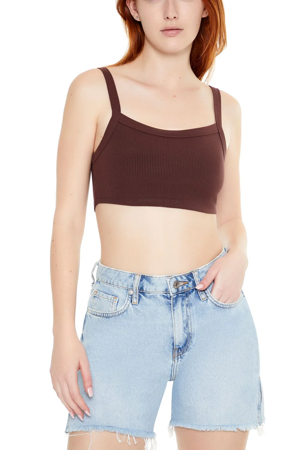 Rib-Knit Cropped Cami - Image 25