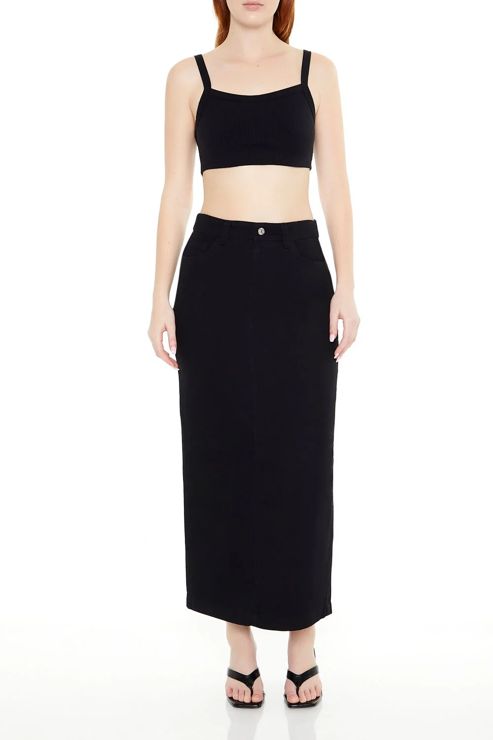Rib-Knit Cropped Cami - Image 4
