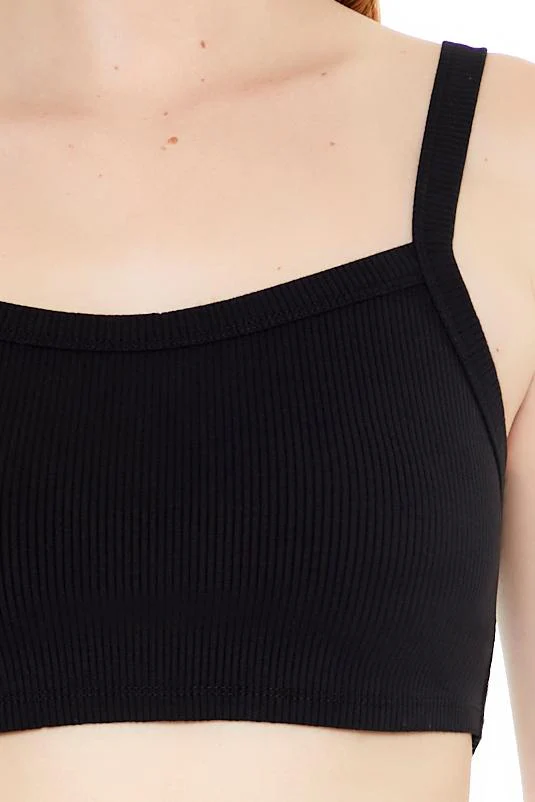 Rib-Knit Cropped Cami - Image 5