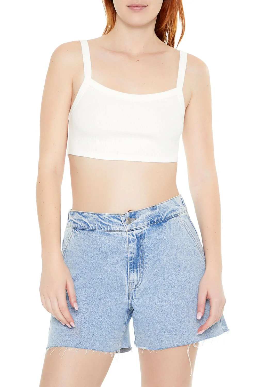 Rib-Knit Cropped Cami - Image 6