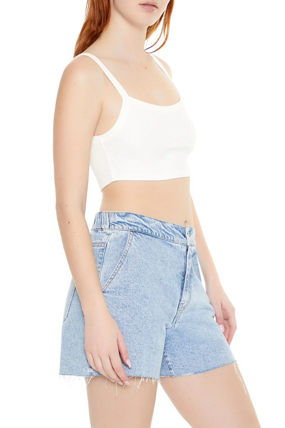 Rib-Knit Cropped Cami - Image 7