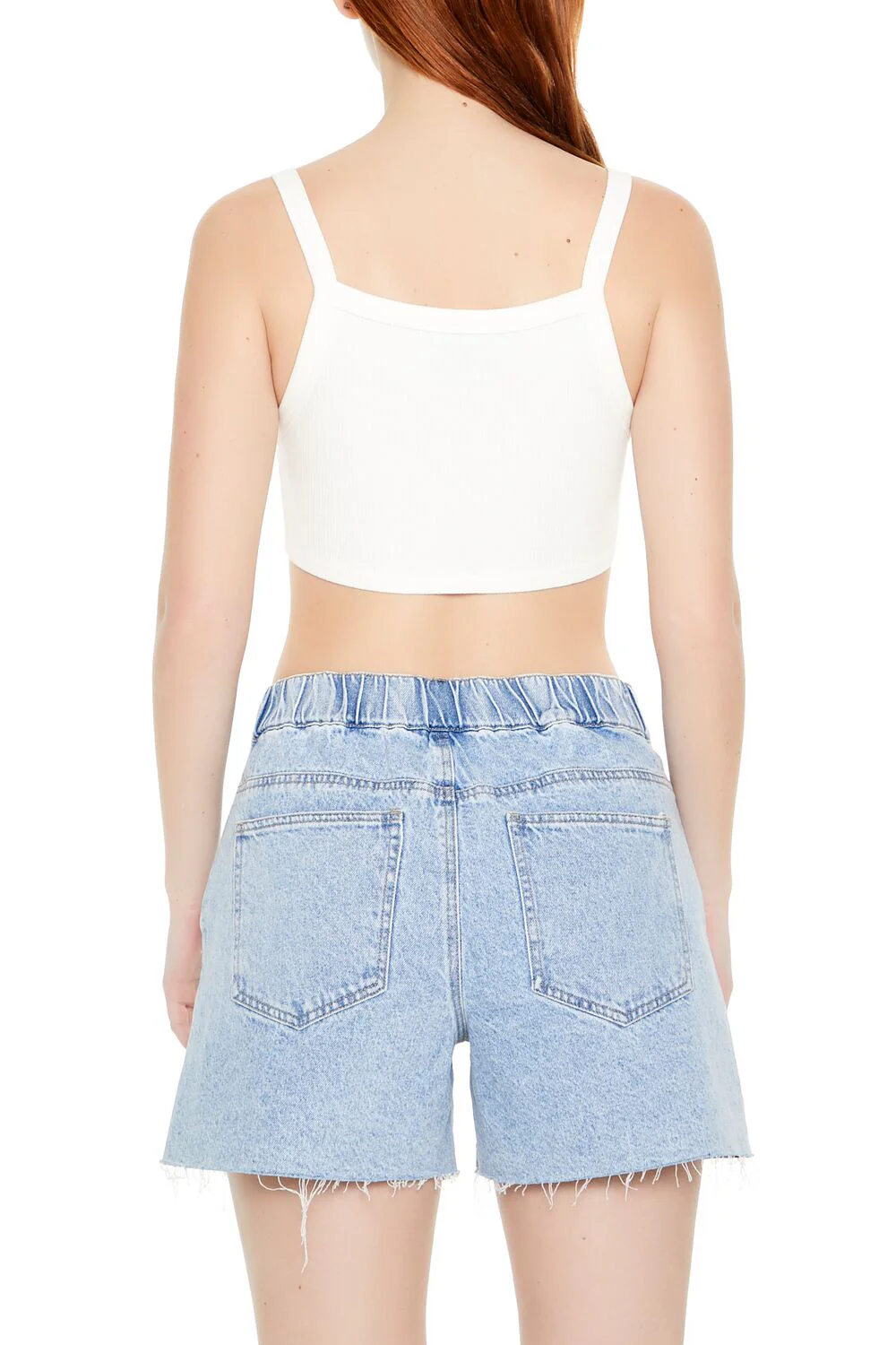 Rib-Knit Cropped Cami - Image 8