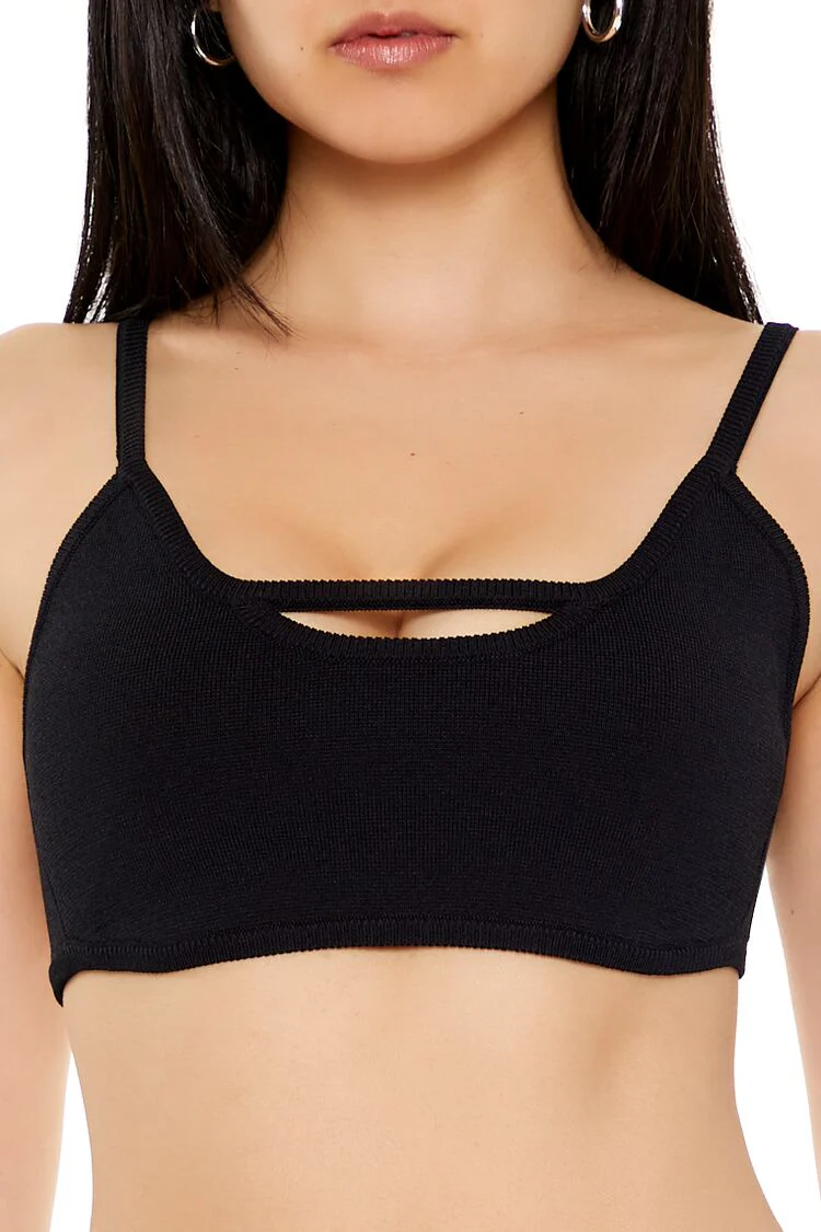Sweater-Knit Cropped Cami - Image 3