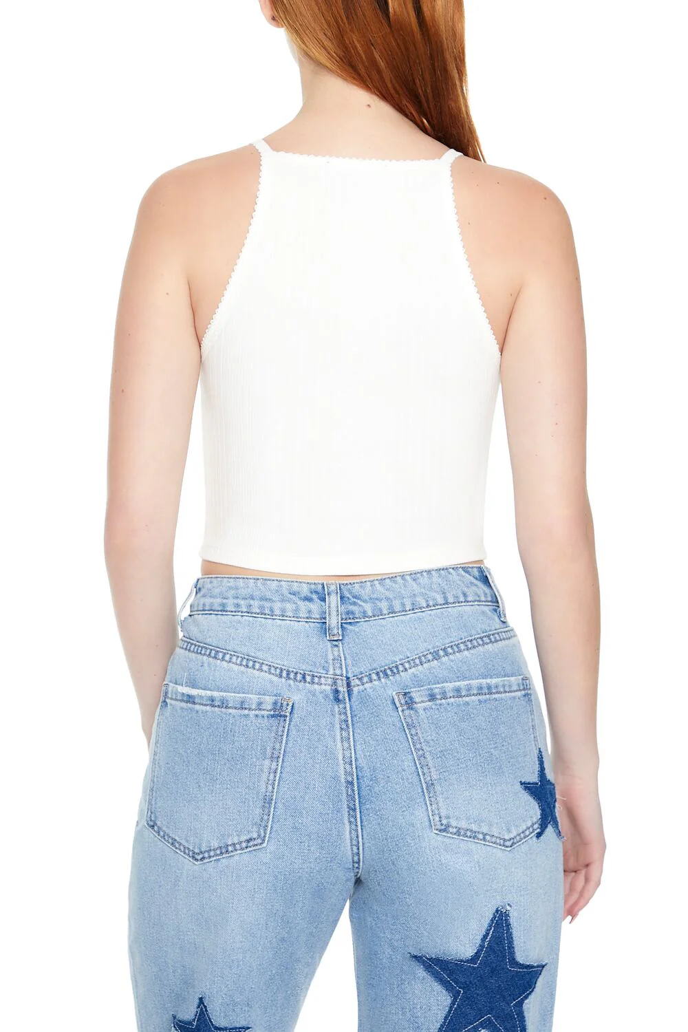 Rib-Knit Cropped Cami - Image 11