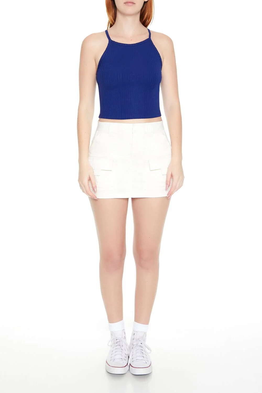 Rib-Knit Cropped Cami - Image 2