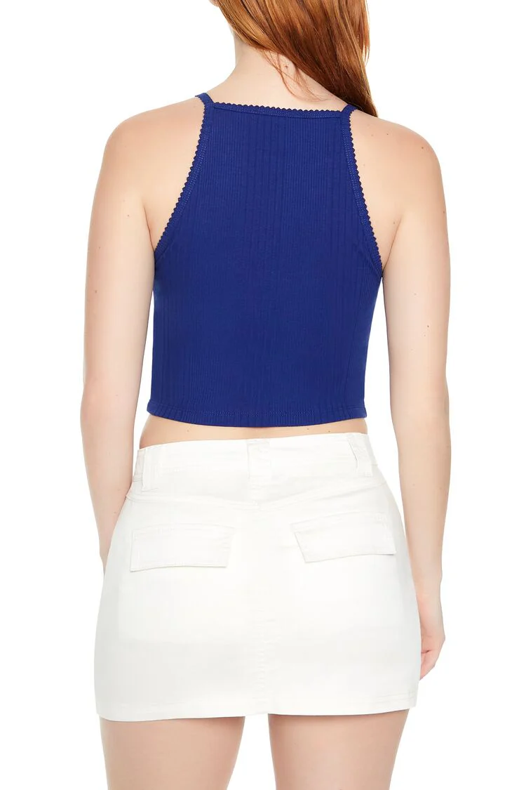 Rib-Knit Cropped Cami - Image 5