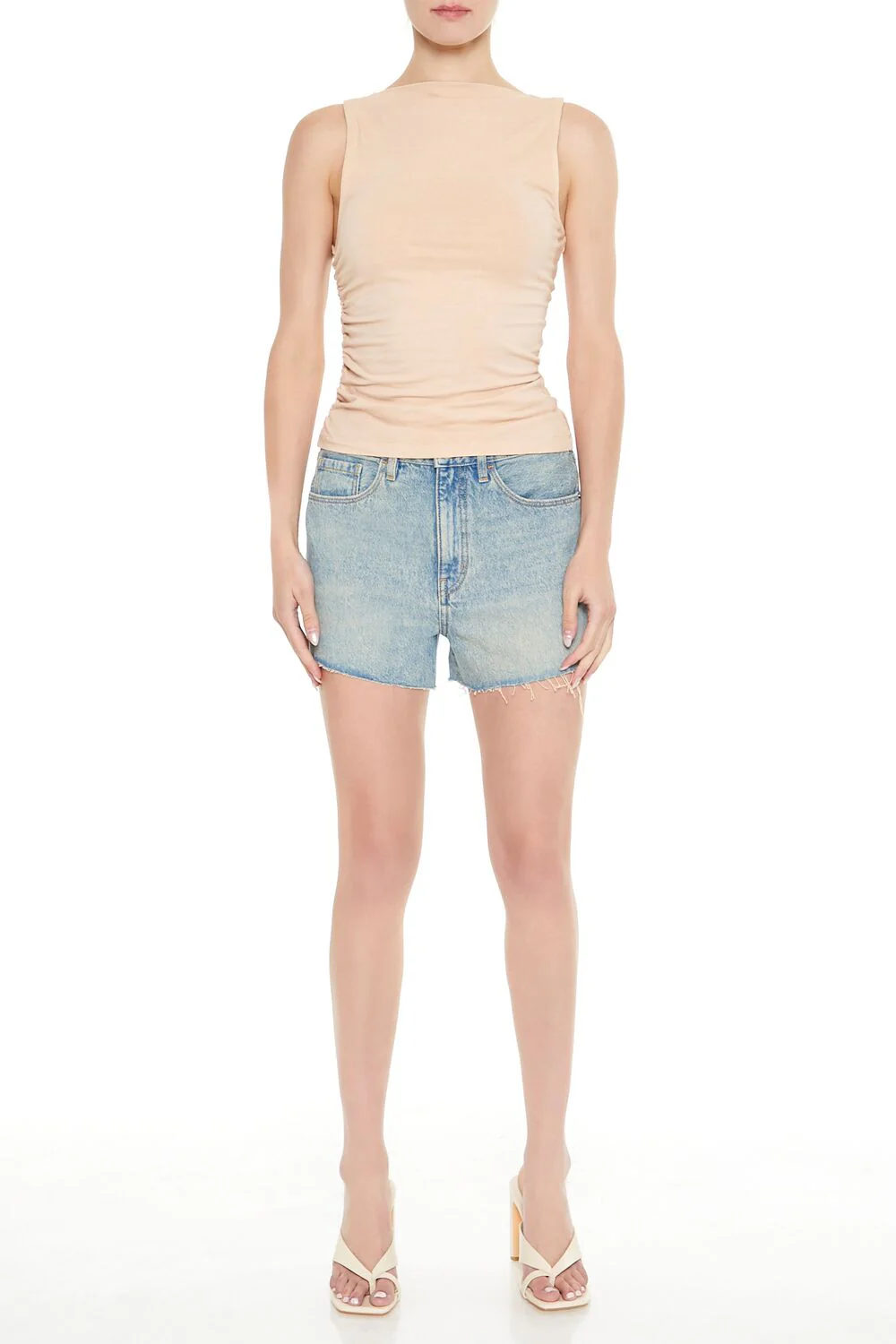 Ruched High-Neck Tank Top - Image 2
