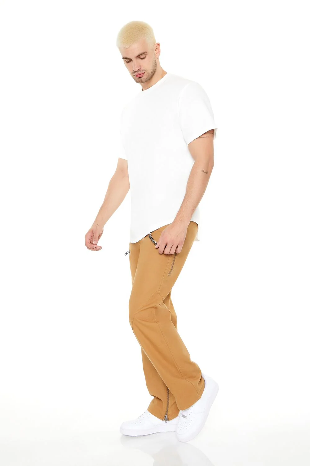 Twill Wallet Chain Straight Pants - Image 2