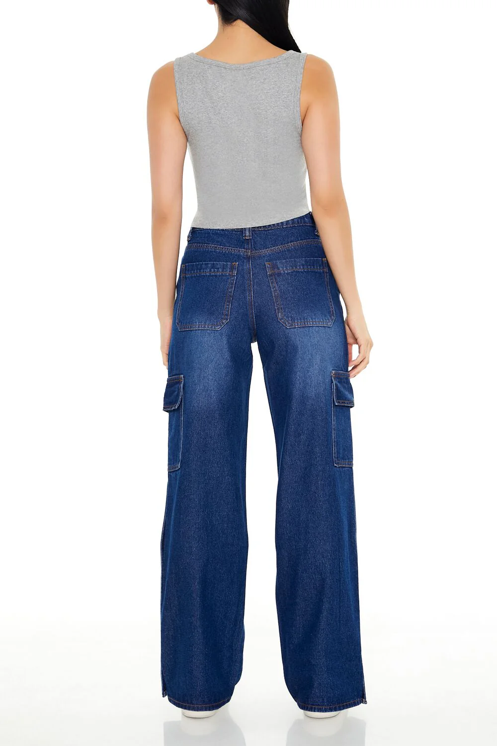 High-Rise Wide-Leg Cargo Jeans - Image 5
