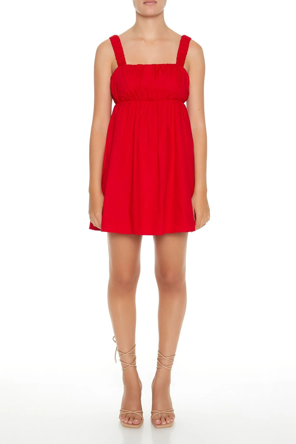 Poplin Babydoll Mini Dress - Image 5