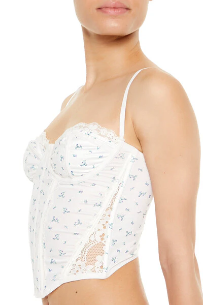 Floral Print Lingerie Corset Cami - Image 4