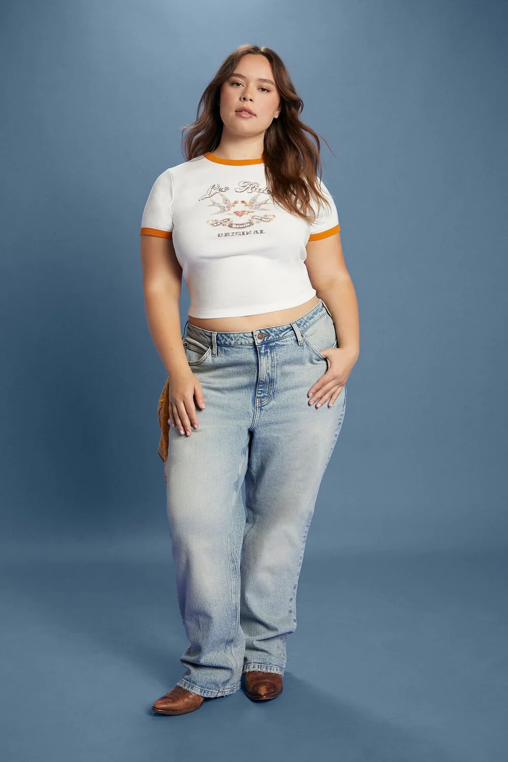 Plus Size Lee Riders Graphic Ringer Tee - Image 2