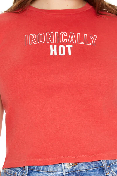 Plus Size Ironically Hot Baby Tee - Image 5