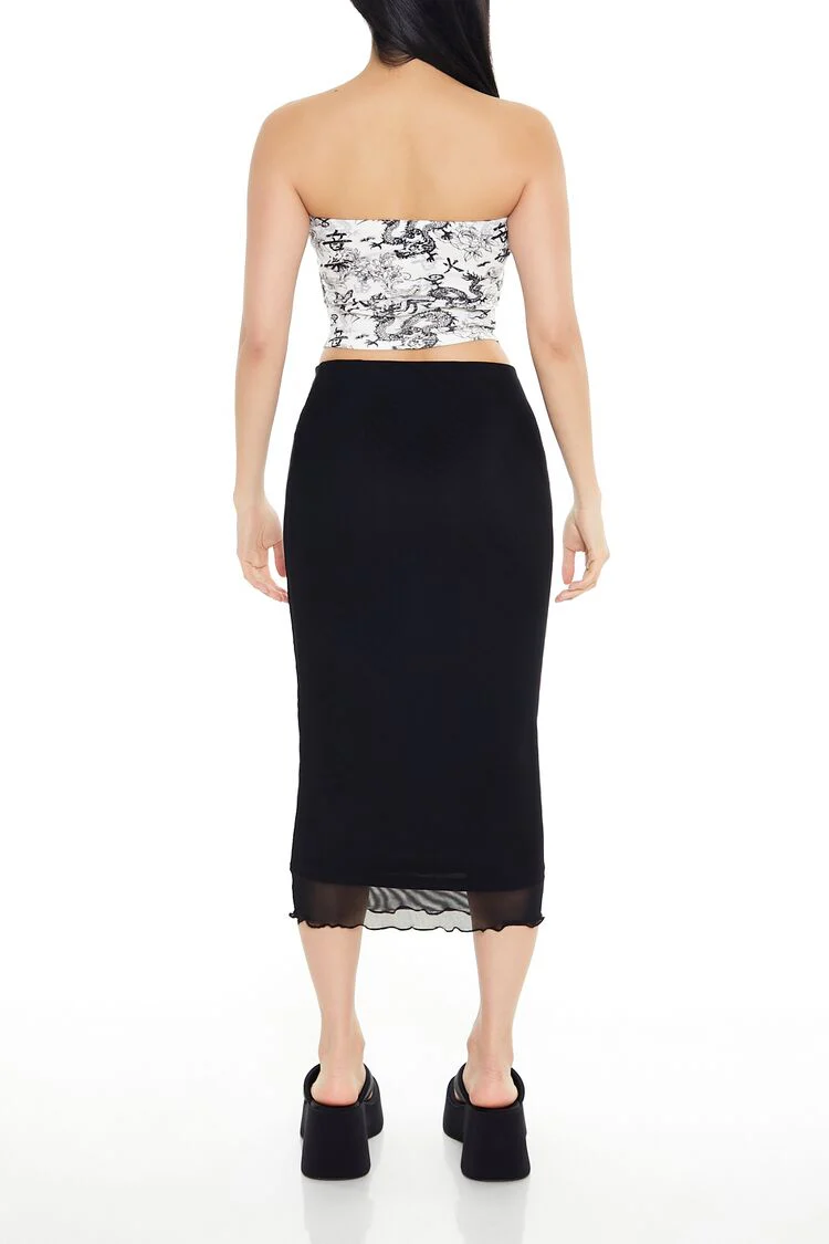 Mesh Knit Midi Skirt - Image 5