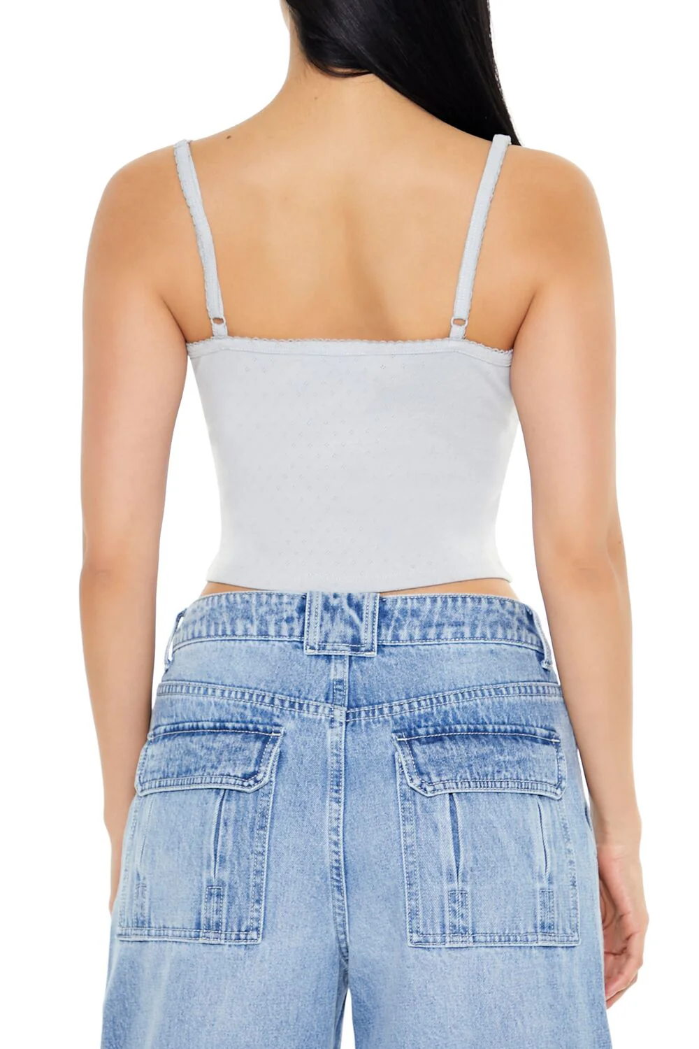 Pointelle Knit Bow Cami - Image 5