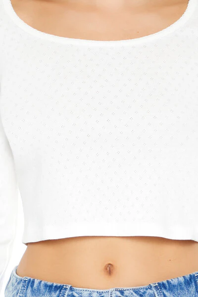 Pointelle Crop Top - Image 3