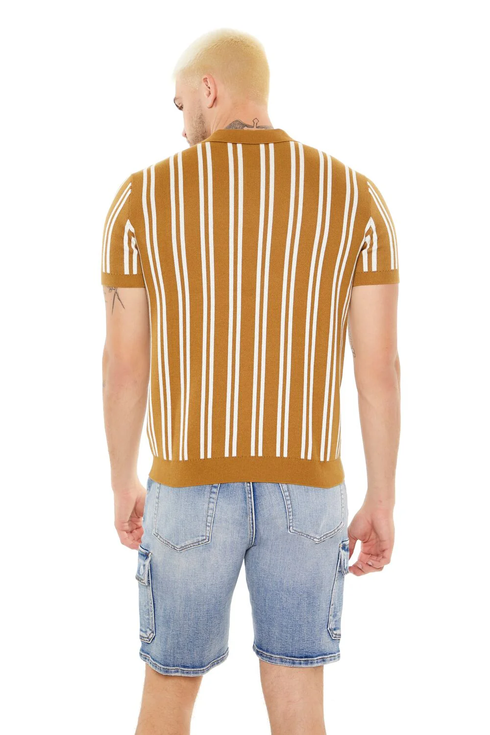 Striped Sweater-Knit Shirt - Image 3