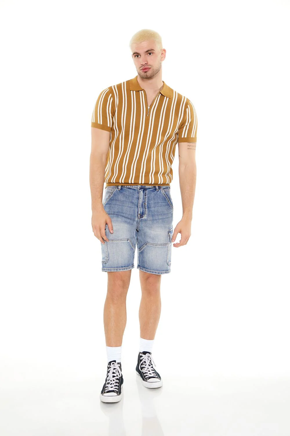 Striped Sweater-Knit Shirt - Image 4
