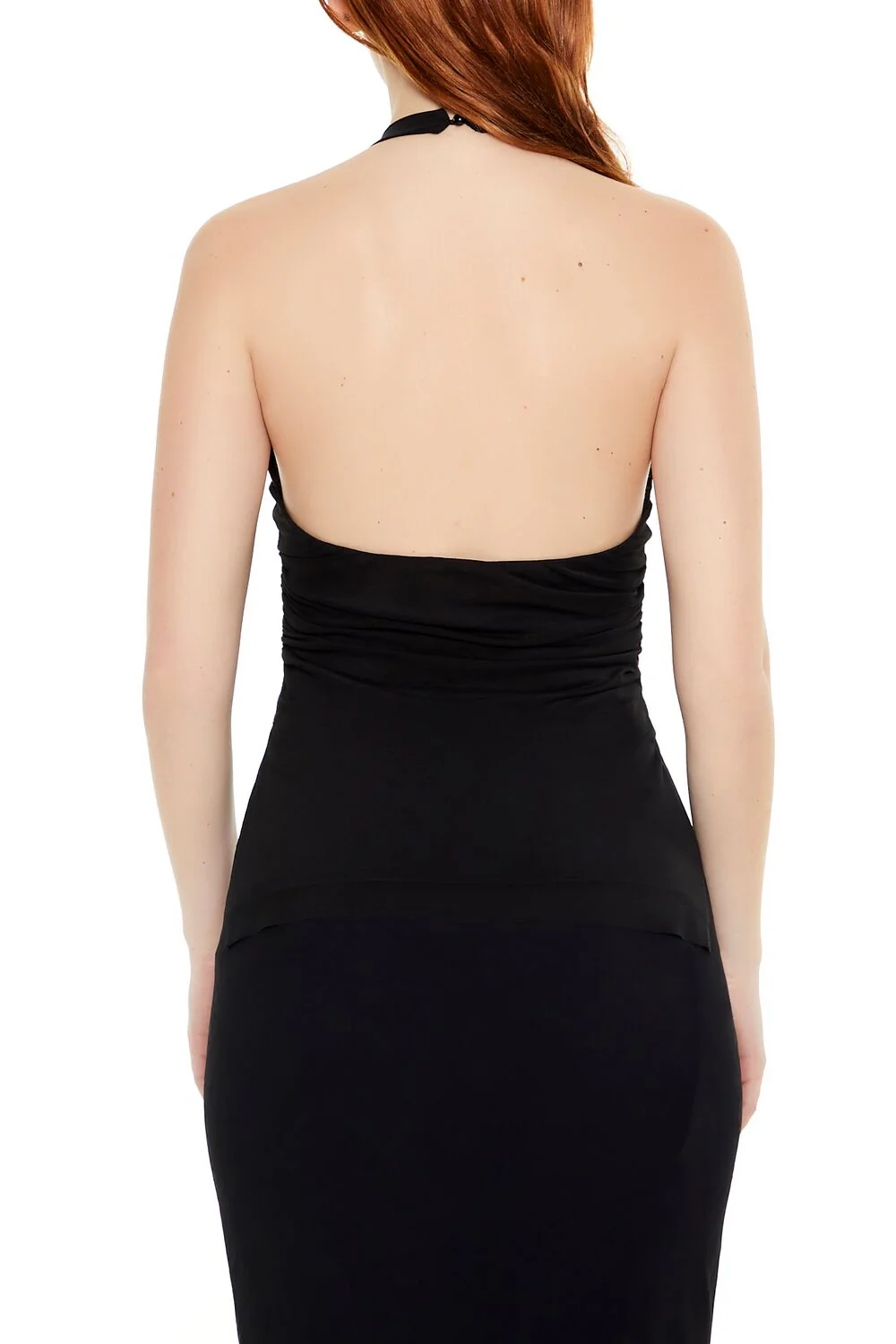 Mesh Ruched Halter Top - Image 3
