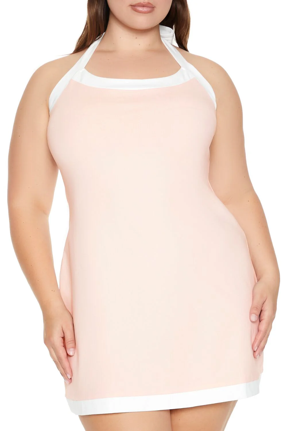 Plus Size Halter Mini Dress - Image 2