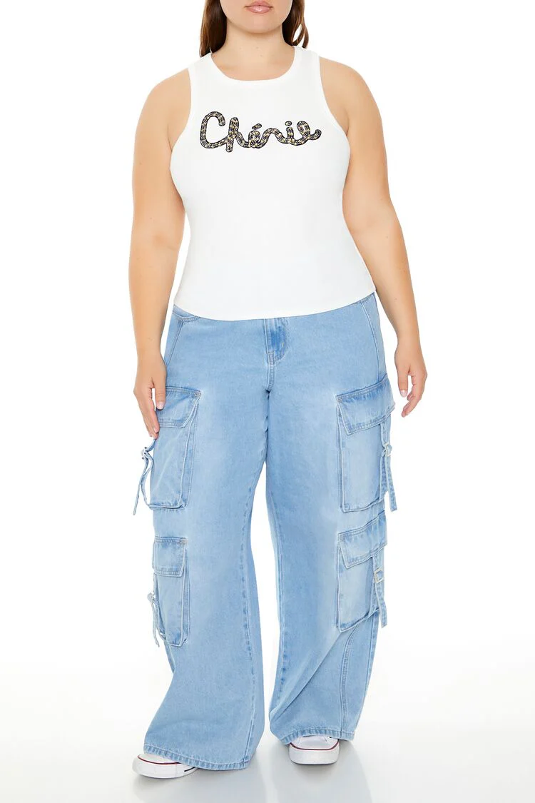 Plus Size Cherie Sequin Tank Top - Image 2