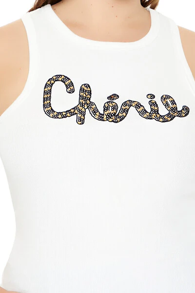 Plus Size Cherie Sequin Tank Top - Image 3