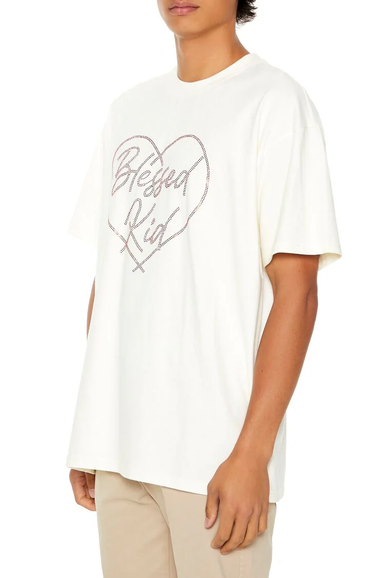Rhinestone Blessed Kid Tee - Image 3