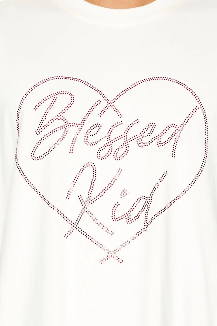 Rhinestone Blessed Kid Tee - Image 5