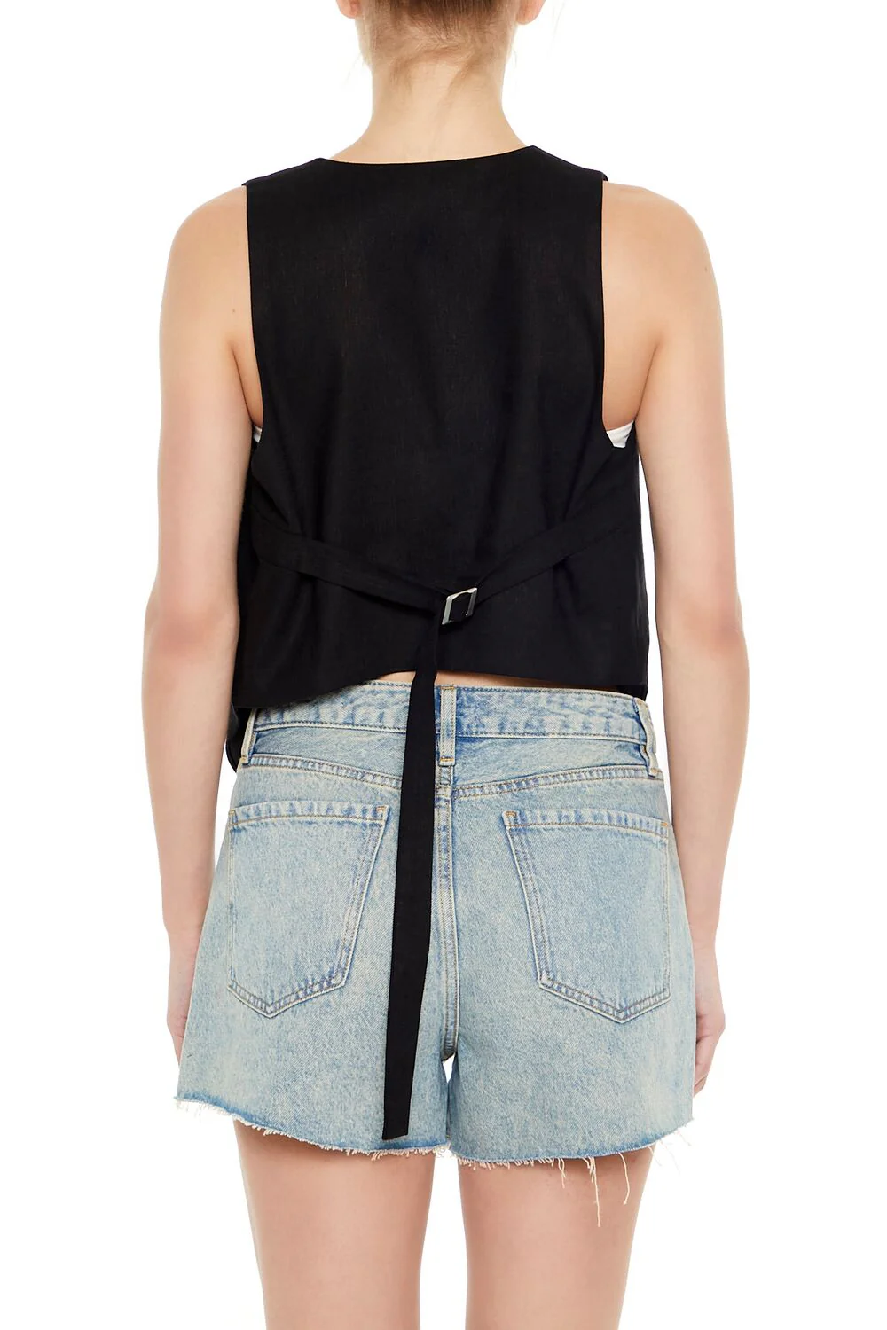 Open-Front Pointed-Hem Vest - Image 12