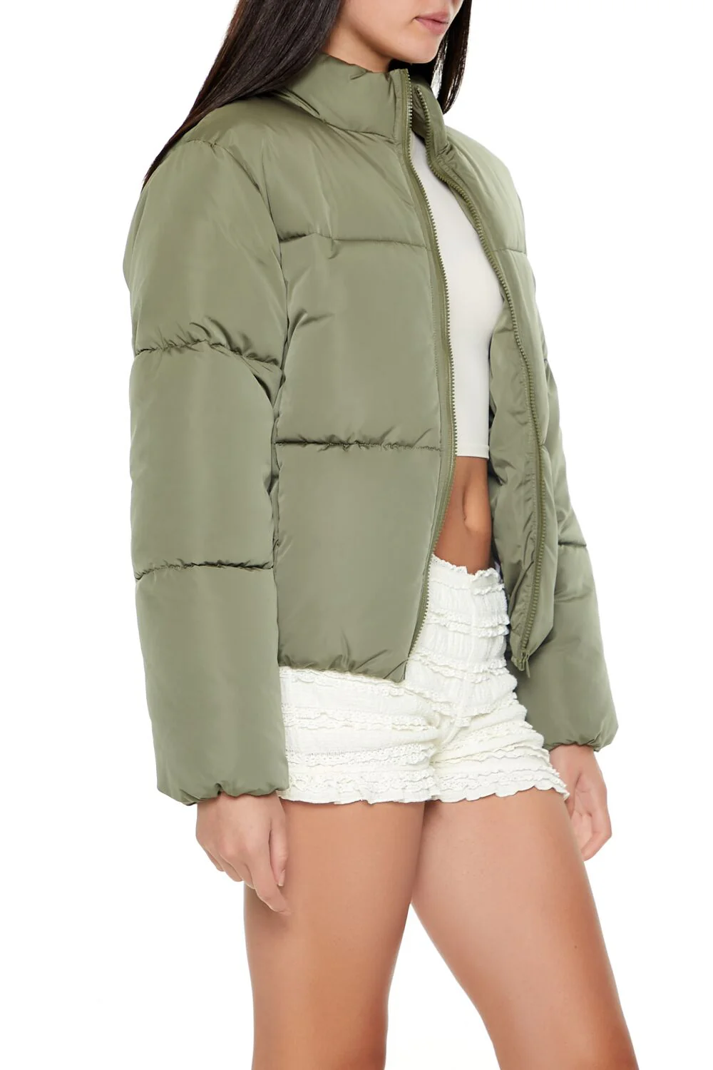 Channel-Stitched Puffer Jacket - Image 9