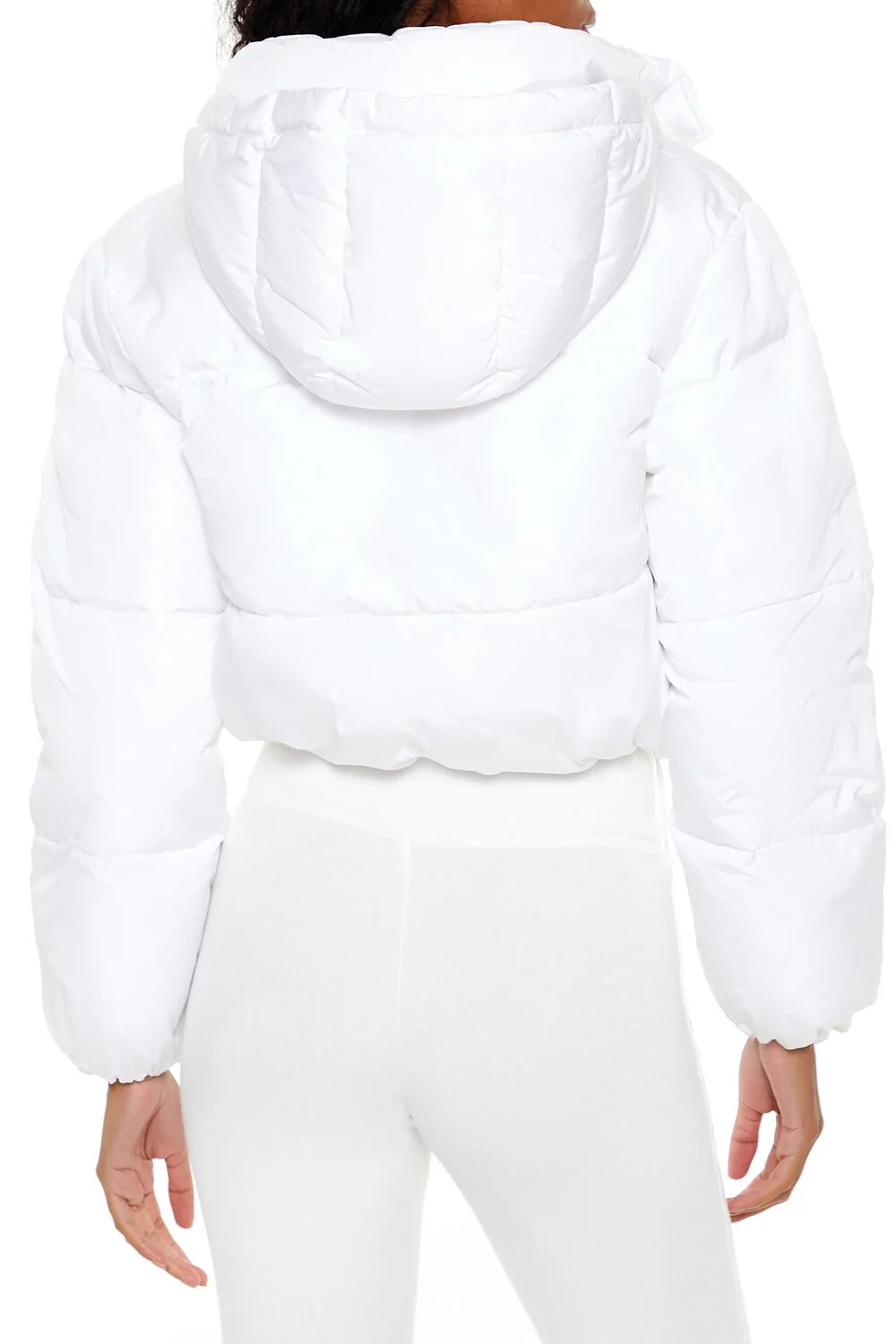 Hooded Cropped Puffer Jacket - Image 15