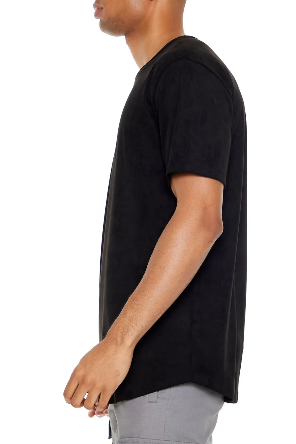 Velour Curved-Hem Tee - Image 10