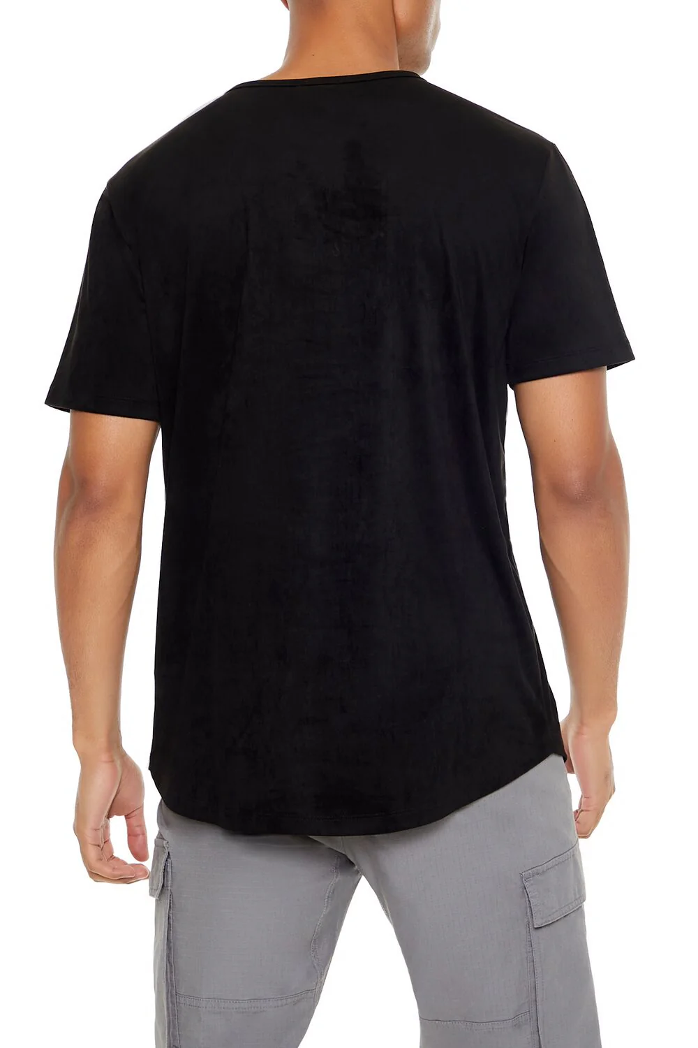 Velour Curved-Hem Tee - Image 11