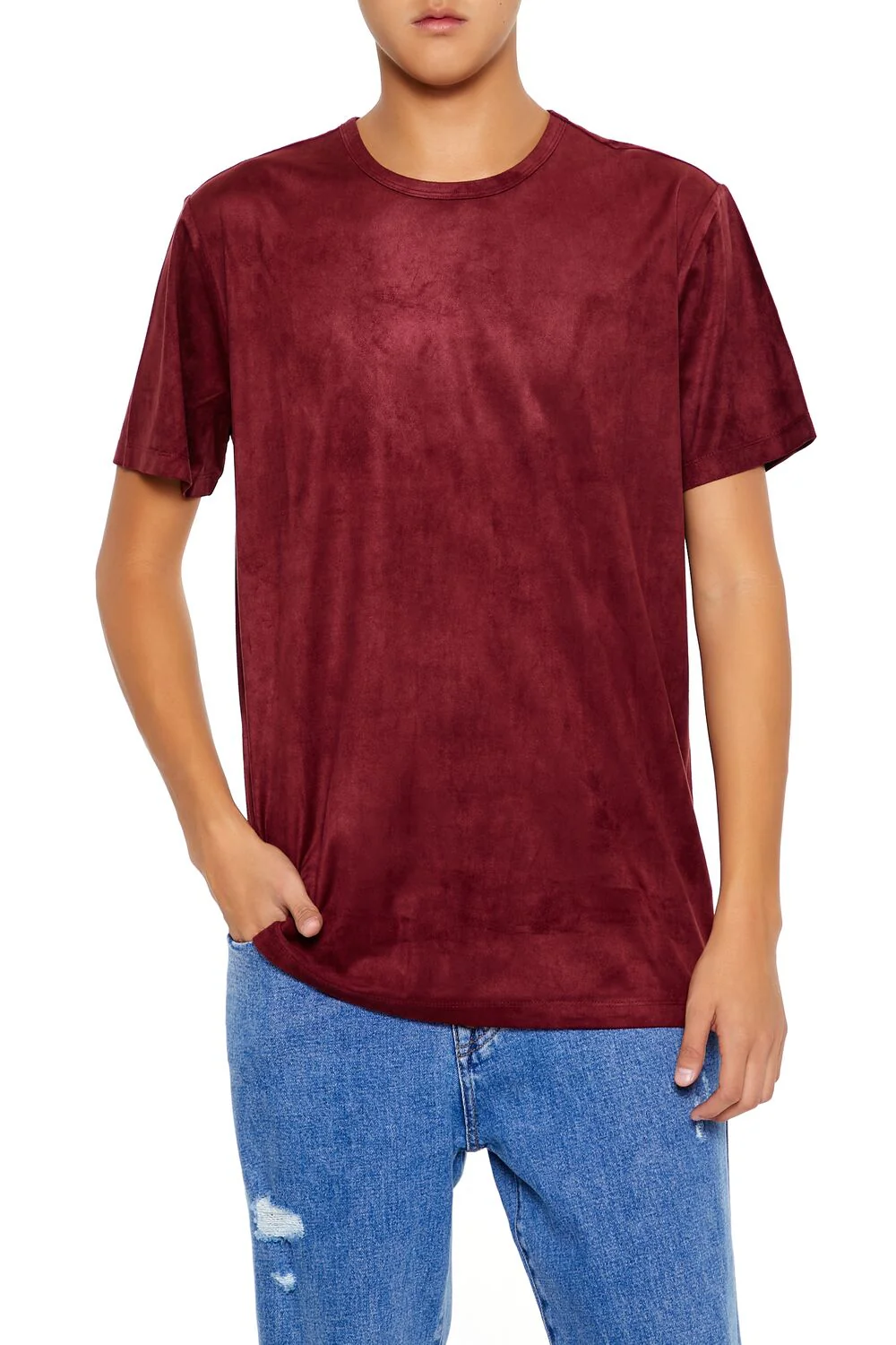 Velour Curved-Hem Tee - Image 34