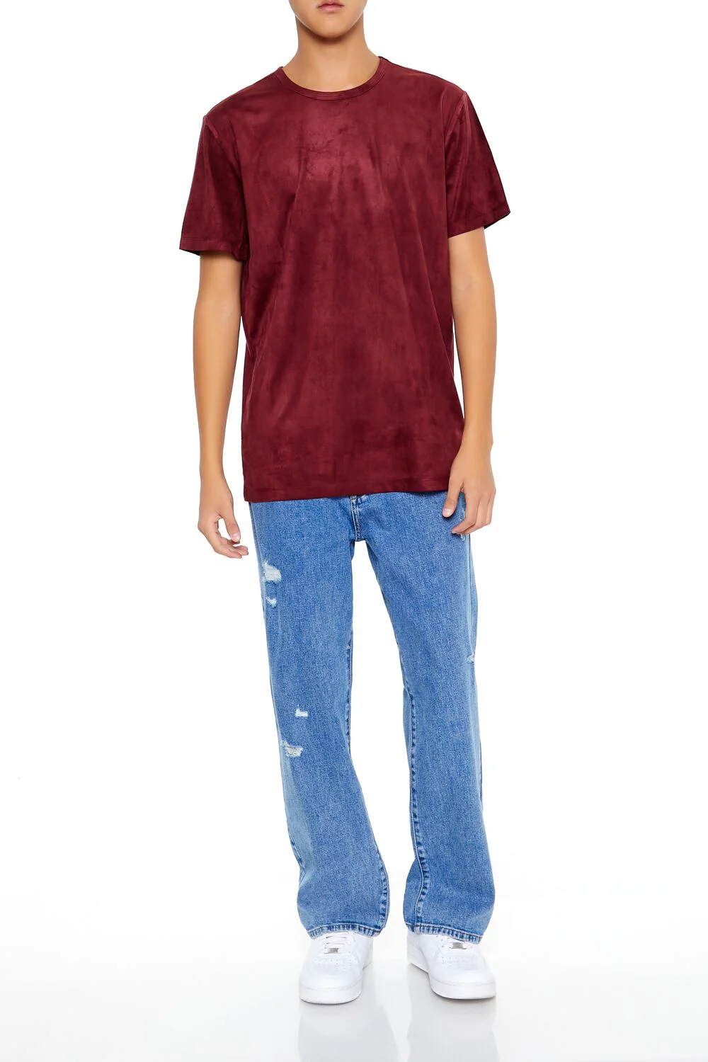 Velour Curved-Hem Tee - Image 35