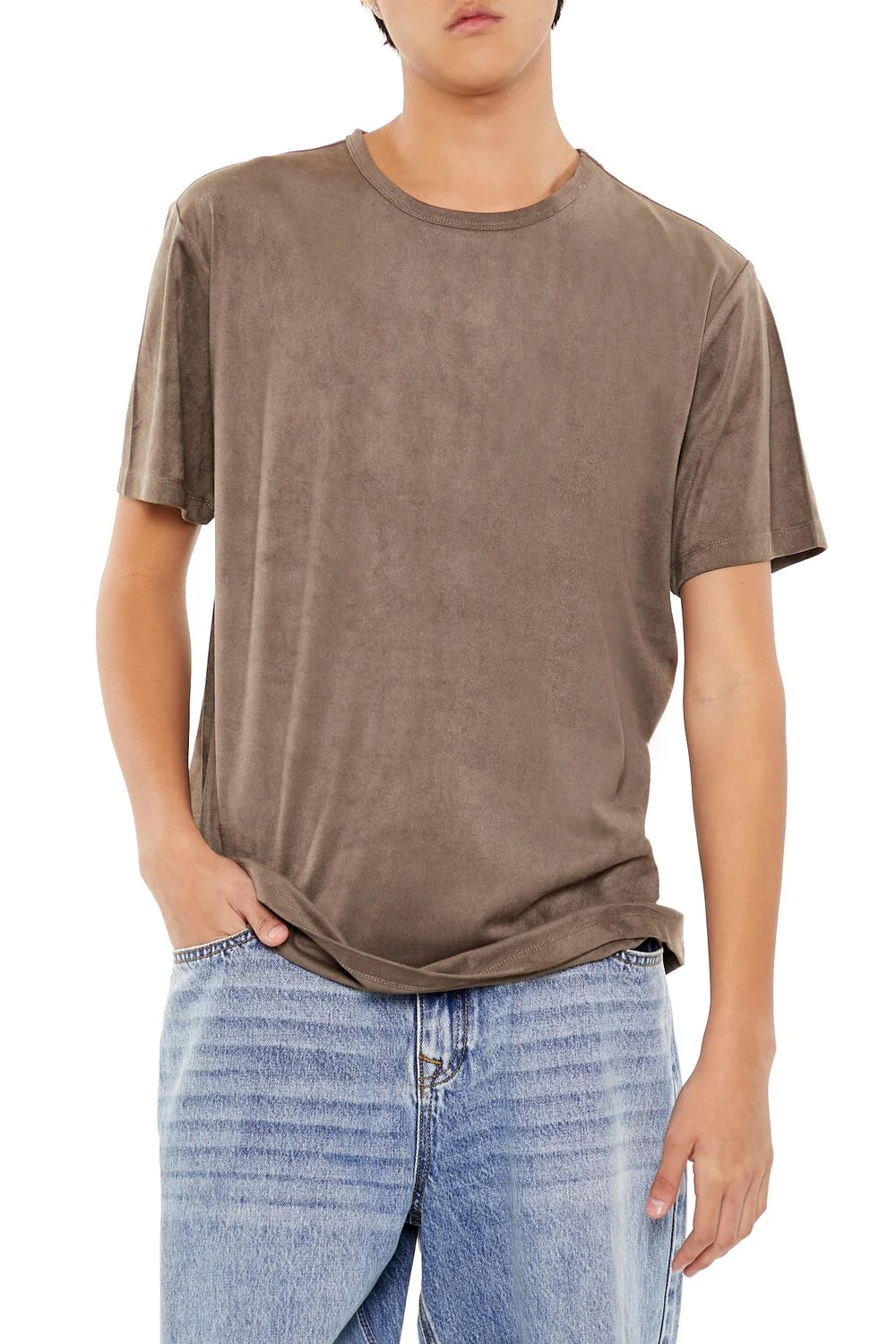 Velour Curved-Hem Tee - Image 38